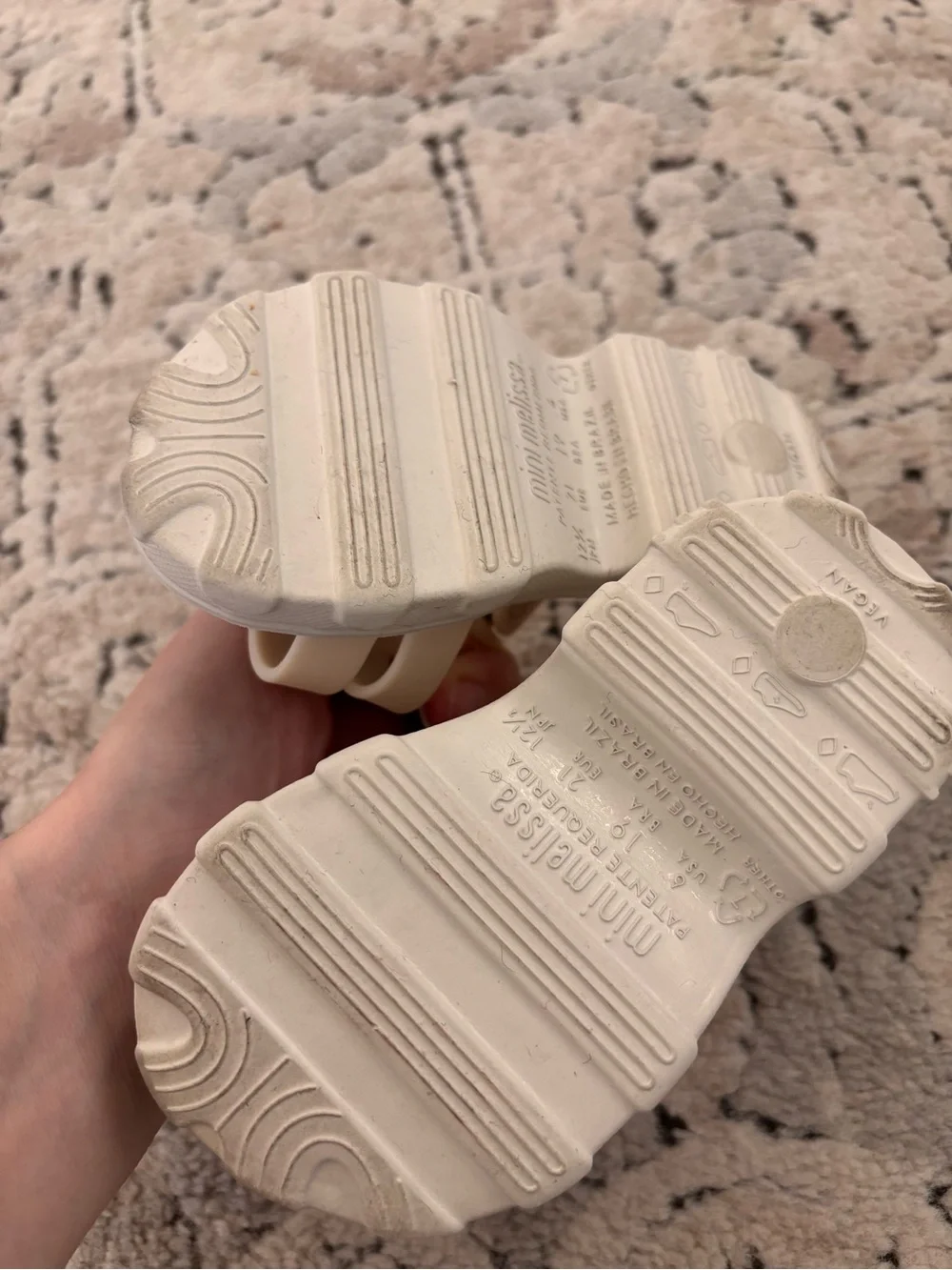 Mini Melissa Ella Cream Chunky-Strap Sandals